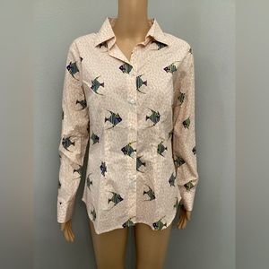 Striped tropical fish 🐠 button down